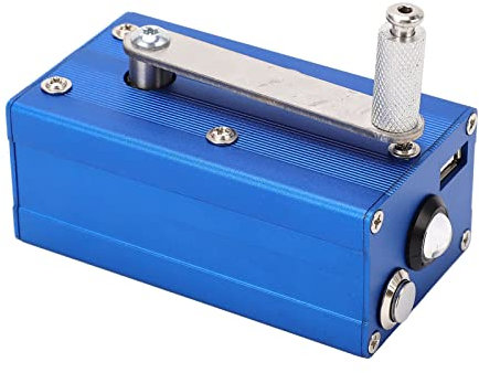 WOOXGEHM Generador Manual, Generador de Manivela Portátil, Motor de CC Trifásico Sin Escobillas con Luz COB para Operación de Campo, Investigación de Campo, Acción de Ahorro, Desastre Natural