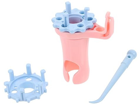 ULDIGI 1 Satz Blumenweber Werkzeug Zum Stricken Von Fäden Strickmaschine Mit Nadeln Babyschuhe Stricken Webstuhl Gadgets Für Kinder Webstuhl-Handwerk Doppelt Rotieren Häkeln Abs Armband