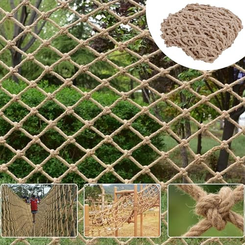 Safety Hanfseilnetz Kinder Klettern Sicherheitsnetz Baum Haus Klettern Kinder Sicherheitsseil Netz Balkon Treppen Zaun Geländer Garten Spielplatz Schutz Heavy Duty Net Indoor & Outdoor Decor Rope Net