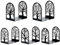 Book Ends, Metal Bookends for Shelves, Modern Tree Book Ends Decorative, Non-Skid Bookends for Heavy Books, Heavy Duty Book Holders Book Stoppers for Home Office Decor, 6.9x4.7x3.5 (5 Pairs/10 Pcs)