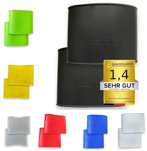 SPORTIVONETIC® Anti-Slip Tape Premium Schienbeinschoner Band -Schienbeinschonerhalter für Fußbal aus Silikon für Erwachsene & Kinder, Damen & Herren mit Grip - Football, Fussball (Schwarz, M)