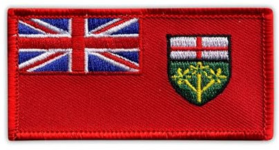 Aufnäher / Emblem, Motiv: Flagge von Ontario, magnetische Rückseite, bestickt