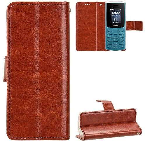 Baifu Lederhülle für Nokia 105 2G 2023 Hülle, Tasche Cover Etui Handyhülle für Nokia 105 2G 2023-006