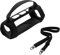 JOYSOG Charge 5 Silikonhülle, tragbare Tragetasche, Schutzhülle, Reisetasche mit Schultergurt für JBL Charge 5 Wi-Fi/Charge 5 Bluetooth-Lautsprecher (schwarz)