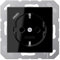 SCHUKO® Steckdose mit USB-C A schwarz (Referenz: Jung A1520-18CSW)