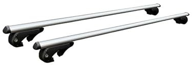 Italfodere Portapacchi Universali Portatutto Portapacchi per Auto con Rails Aperti 135 cm Alluminio Portata 90 Kg