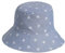 Vertbaudet Mädchen Denim-Sonnenhut mit Blumen Jeansblau 122/140