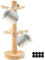 Soporte de Madera para Tazas, árbol Porta Tazas, 6 Ganchos, Árbol De Taza De Café con 8 Almohadilla de Silicona para Cocina, Restaurante, Bar