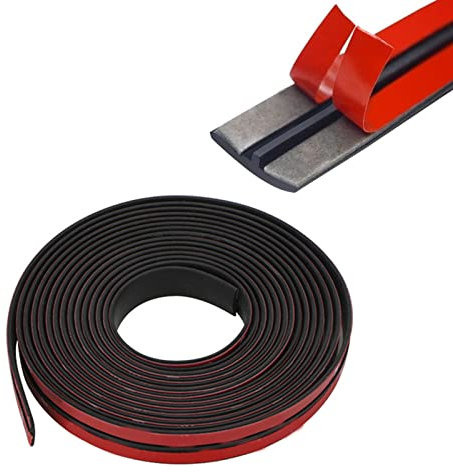 Inscrip Auto Dichtungsstreifen, Windschutzscheibe EPDM-Gummi Streifen, T Form Gummi Dichtungsstreifen Auto Kantenschutz, Wasserdichtes Dichtungs für Auto LKW Tür Fenster Dekor (10M*14mm)