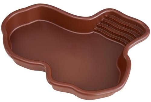 Piscina para Reptiles | Cuenco De Agua para Reptiles con Rampa | Piscina para baño de Reptiles con rampa y Plataforma para Tomar el Sol | Bañera de Reptiles para Tortugas, Dragones Barbudos, Geckos