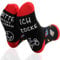 Lustige Socken Gaming Socken Gamer Geschenk Mit Spruch BITTE NICHT STÖREN ICH ZOCKE Fun Zocken Socken Neuheit Baumwoll Wintersocken Rutschfeste Haussocken Männer Herren Frauen Teenager Geburtstag