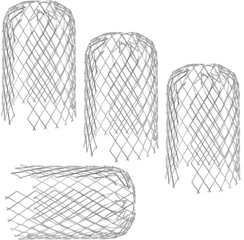 Dachrinnenschutz Alu 4 Stück TIMESETL Fallrohrschutz Dachrinnenschutz Rinnensieb Fallrohrschutz Aluminium-Filtergitter Rinnenschutz Einstellbar Blättersieb Durchmesser 5-9cm für Dachrohre Fallrohr