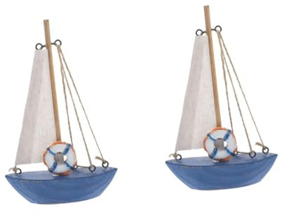 SEWOART 2st Bootsmodell Strand Vintage Wohnkultur Nautisches Segelschiff Dekoration Für EIN Segelboot Zu Hause Surfbrett Büro-segelboot- Partydekoration Am Meer Retro- Hölzern
