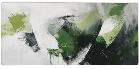 Mouse Mat,Green Gaming Mouse Pad Retro Desk Mat Large 27.5 x 15.7 x 0.12 inch Large Mouse Mat, Washable Mousepad, Keyboard Mat, Large Extended Desk Mat for Home Office Decor, Gifts for Women -909