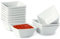 UIBFCWN 12 Pièces Bols à Sauce Carrés en Céramique, 60ML, Bols à Tapas Et Sauces, Coupelles à Trempette Sauce Pour Apéritif, Tapas, Épices, Trempette, Sushi, Confiture, 7 x 2,8 cm