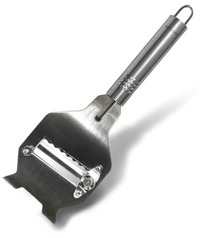 Fackelmann affetta tartufo regolabile, ideale per tartufi, formaggi, cioccolato, materiale in acciaio inossidabile, con vite di bloccaggio, lavabile in lavastoviglie, dimensione 25x9 cm