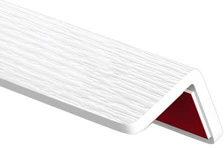 Raouoae PVC Tile Trim & Worktop End Trim 3PCS Length: 100/120/150cm Plastic Edging Strip For Wall Panels & Corner Protection, Plastic Trim For Door Frames(White A,L:120cm)