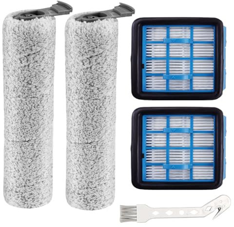 Ytaland Accessoires de rechange pour aspirateur eau et poussière sans fil BISSELL CrossWave OmniForce 3912N & OmniFind, 2 brosses à rouleaux, 2 filtres