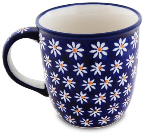 Bunzlauer keramik 350 ml Kaffeebecher Teetasse Pott Tasse Becher Ø 9,3 cm, H 9,7 cm (Dekor 1311a)