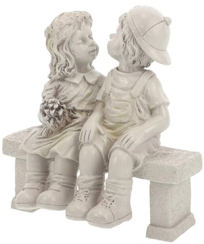 POPETPOP Garden Decoration Ornaments Garden Decorations Boy Girl Wedding Figurines Garden Ornaments Outdoor Concrete Garden Ornaments Cake Decorations Wedding Decorations Resin Grey