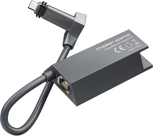 Starlink Adaptateur Ethernet pour Starlink V2, Adaptateur Starlink vers RJ45 Gigabit Ethernet Connexion Réseau Rapide et Stable pour Starlink Actionné Gen 2 Extendeur WiFi Hub Starlink | Gris