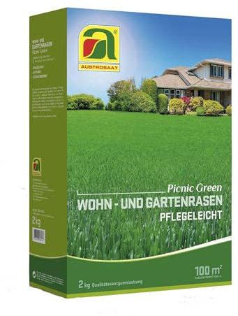 Austrosaat 917144 Wohn- und Gartenrasen pflegeleicht (2 kg) (Rasensamen)