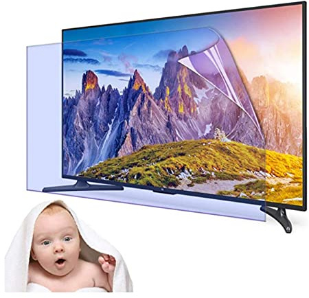 XAoSCd Blendschutzfolie Für Tv-Bildschirme Aus Pet-Material, Anti-Fingerabdruck-Folie/Anti-Reflexion/Anti-Blaulichtfilter Für LCD, Led, OLED Und QLED 4K HDTV,Hd-70 inch 1538x869mm