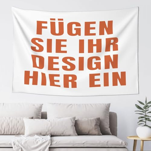 Personalisiert Wandteppich personalisierte decke Mit Foto/Text/Logo selbst gestalten wandtuch für schlafzimmer deko wand Wohnzimmer Dekoration fotoleinwand eigenes bild 152 cm x 130 cm