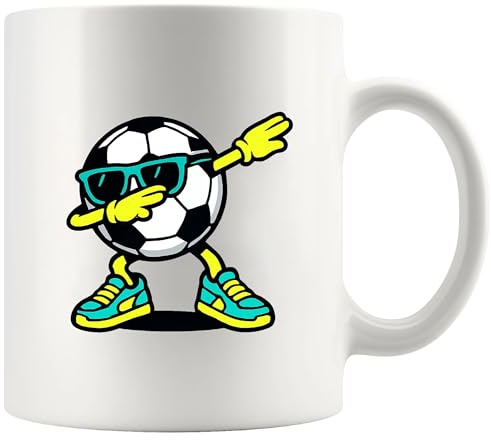 Panvola Taza de cerámica de 325 ml con balón de fútbol para entrenadores, amantes de los deportes, regalos para hombres, marido, novio, hermano, taza de cerámica
