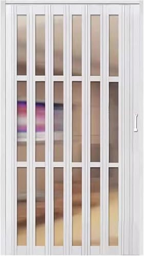 GPECTIFO Porte Interne, Porte scorrevoli a Fisarmonica, Porte a Scomparsa, divisorie for Ambienti con Maniglie e vetri acrilici