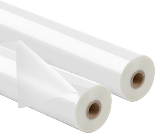 ZXQDRE Laminating Film Roll, 25 x 250' 3 Mil Thermal Laminating Roll Clear Gloss with 1 Core for School Office Lamination, 2 Pack