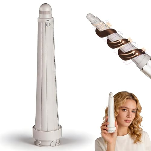 Xiciki 20-36 mm Langhaar-Lockenwickelaufsatz für Shark FlexStyle, kompatibel mit Shark Haartrockneraufsätzen, konischer Auto-Wrap Lockenwickler mit doppelter Drehung für definierte Locken und