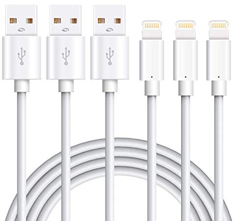 Marchpower - Cable para iPhone (certificado MFi), 3 unidades, 1 m, cable Lightning para iPhone 13/12/11/11 Pro/X/XS/XR/8/8 Plus/7/7 Plus/6s/6s Plus/6/6 Plus/SE/5s/5 iPad