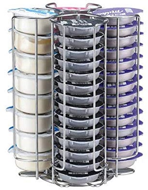 FIND A SPARE 52 Pod Holder T-Disc Capsule 360 Degree Rotating Metal Wire Rack For Tassimo Coffee Pods
