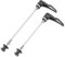 Bike Schnellspanner, Diebstahlschutz, Sicherungsachse fürs Vorderrad, Hinterrad, Titan Ti Achse & CNC Alu-Spieße, Schnellspannsatz für Mountainbike, Rennrad, Fahrrad (Schwarz 100/135)
