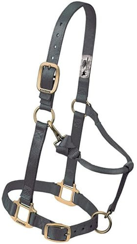 Weaver Leather Uni-Erwachsene Original Adjustable Chin and Throat Snap Halter, 1 Small Horse Halfter, Grau (Graphite//Nature's Delight)