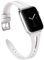 Wearlizer White Leather Compatible with Apple Watch Strap 41/38/40/42mm iWatch Womens Triangle Hole Sport Straps Wristband Replacement Bracelet (Metal Silver Buckle) SE Series 10 9 8 7 6 5 4 3 2