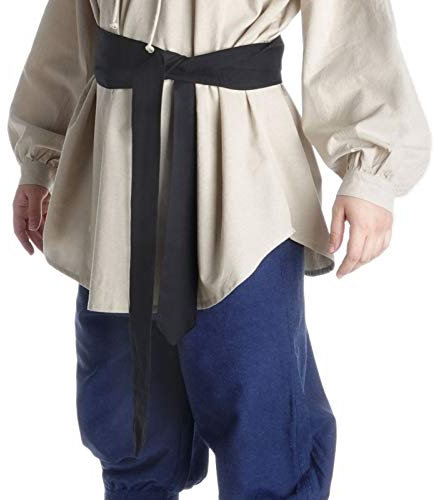 HEMAD Mittelalter Gürtel Dag aus Baumwolle Schwarz Gewandung LARP