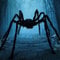 JOYIN 2 m große Spinne mit roten Augen, haarig, schwarz, für Halloween Innen- und Außendekorationen