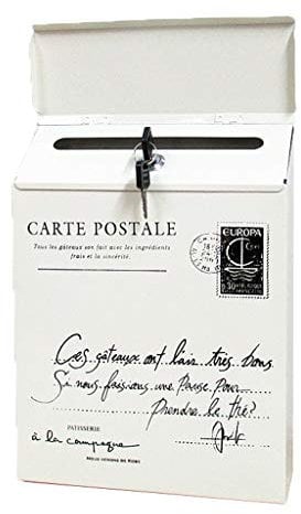 US Mailbox | Amerikanischer Briefkasten 30×23×6cm | Letterbox Stahl, Briefkasten,2X Schlüssel Standbriefkasten Wandbriefkasten Letterbox Zeitungsbox Wandbriefkasten Postkasten (Weiß)
