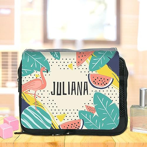 CADEAUX.COM - Trousse de Toilette personnalisée - Tropical - Trousse Personnalisable avec Prénom - Idée Cadeau Utile, Voyage