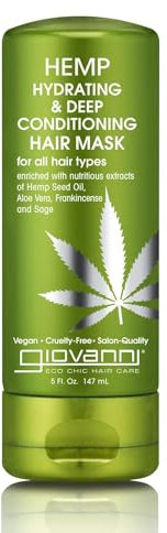 Giovanni Cosmetics Hemp Hydrating &Deep Conditioner Hair Mask, 178 g