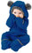 Cuddle Club Tuta in Pile per Neonati – Romper con Cappuccio Caldo e Versatile per Bimbi e Bambini Piccoli - Bear - Dark - Blue - 6-12 Mesi