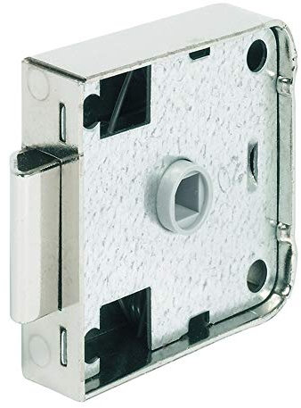 Gedotec Aufschraubschloss Wohnmobil Schrank-Möbelschloss Push-Lock Wohnwagen & Caravan | Schloss Dornmaß 30 mm | Türschloss vernickelt | MADE IN GERMANY | 1 Stück - Riegel-Schloss WC - Toiletten-Türen