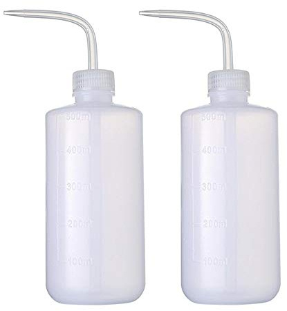 Beoncall Tattoo Wash Bottle, 2Pcs 500ml Safety Wash Bottle Watering Tools,Economy Plastic Squeeze spray for Tattoo Supplies(500ml / 16oz)