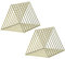 2 pcs Porte-revues en Fer, étagère de Rangement Multifonction Triangulaire pour Bureau, bibliothèques (doré)