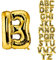 DekoRex Folienballon Gold 82cm Luftballon Geburtstag Hochzeit Deko (Buchstabe B)