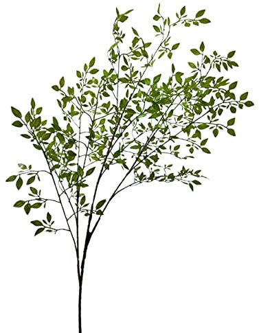 Panonw Künstliche Bambus-Pflanzenzweige, 2 Stück, Glücks-Bambus-Pflanzen Mit Grünen Blättern, Hoher Stiel, Kunststoff-Grünpflanzen für Blumenarrangements, Vasen