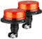 AUTOUTLET 2PCS Gyrophare LED Rotatif Orange 10V-30V Flash Beacon Flexible DIN Pole 12 LED 3 Modes d'Eclairage Etanche Anti-Poussière pour La Police Le Camion de Pompiers l'Ambulance