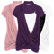 Free to Live 3er-Pack Still-Tops, Still-Shirts, Criss Cross Tops für Damen, Herbst, Umstandskleidung, kurzärmelig, Cardigan, Lila, Rosa, Weiß, X-Groß